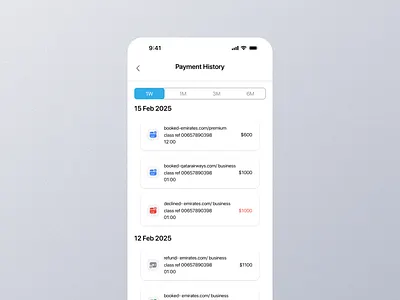 Payment History Mobile UI fintechdesign mobileapp paymenthistory transactionhistory uidesign uxdesign