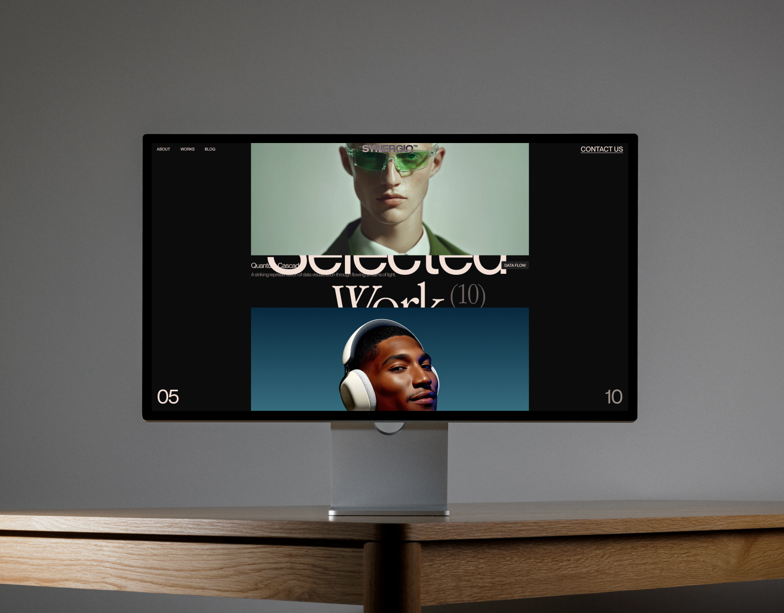 Creative Agency Website - Selected Works Section animation branding design follow graphic design interaction like ui uiux webdesign website
