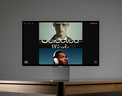 Creative Agency Website - Selected Works Section animation branding design follow graphic design interaction like ui uiux webdesign website