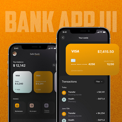 Next-Gen Banking App UI Designed by Apptechies app design bank app bank dashboard banking ui dark theme ui finance app finance dashboard finance interface fintech design fintech ui mobile app ui mobile banking modern ui design money transfer app neobank payment app uiux wallet app