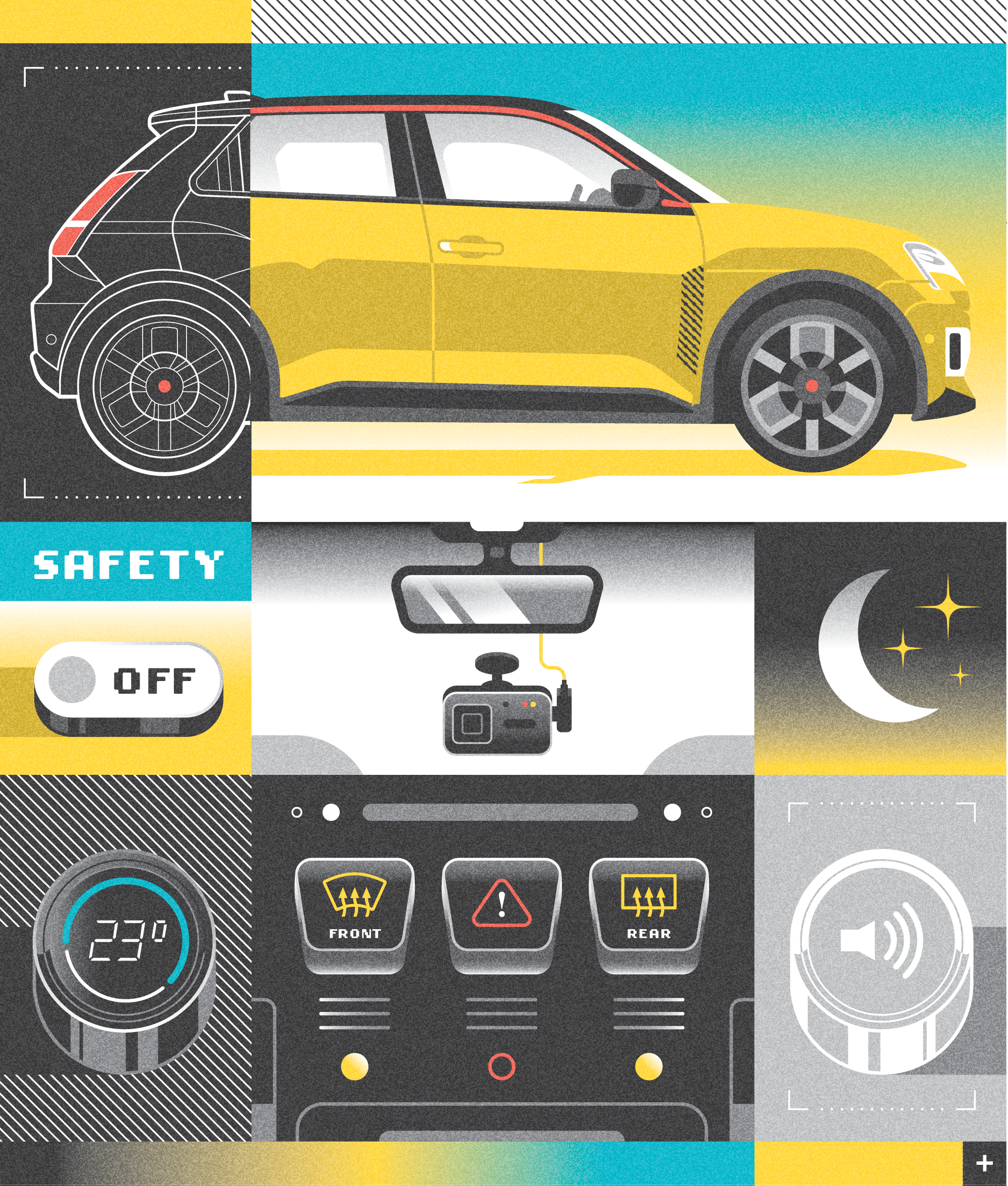 45 testing insights you need to know (Which?) auto buttons cam car dash electric illustration infographic night