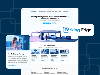 Parking Edge branding design homepage design logo navigation ui ux web design
