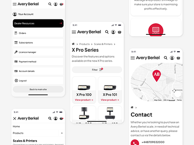 Avery Berkel design homepage design interface navigation ui ux web design