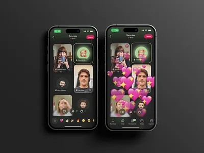 Connected, Wherever ✦ Video calls, Meetings & Conferencing app design emoji group call ios meeting minimal design online meeting reaction tab bar video call zoom