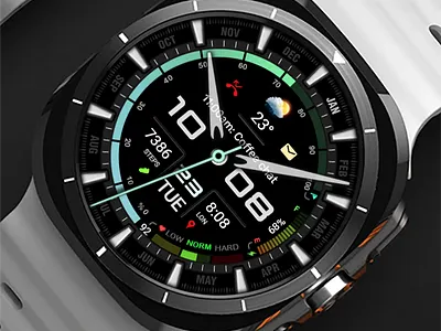 WFP 322 Hybrid Watch Face branding design galaxy watch graphic design illustration modern samsung ui watch face wear os