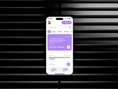 Your Workday ✦ Task & Time Tracker app design card chips input ios minimal design project managment task list task managment time managment time tracker to do