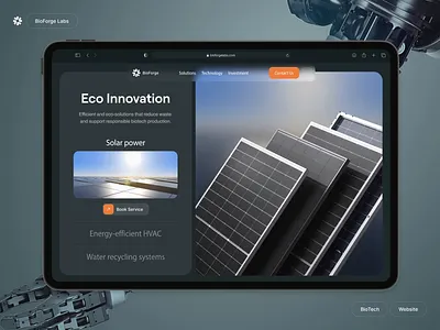 Biotech Website Design – BioForge animation bio page biotech design biotech website biotechnology biotechnology design industrial design industrial website industrial website design manufacturing website modern website phenomenon studio robotics website saas ui science website web design web design inspiration web page design web ui website design ideas