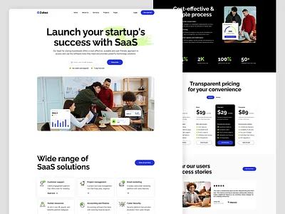 SaaS Startup Landing Page — Designed for Clarity & Growth custom design design figma homepage landingpage minimal modern design re design saas software tech ui web web desogn webflow website design wordpress