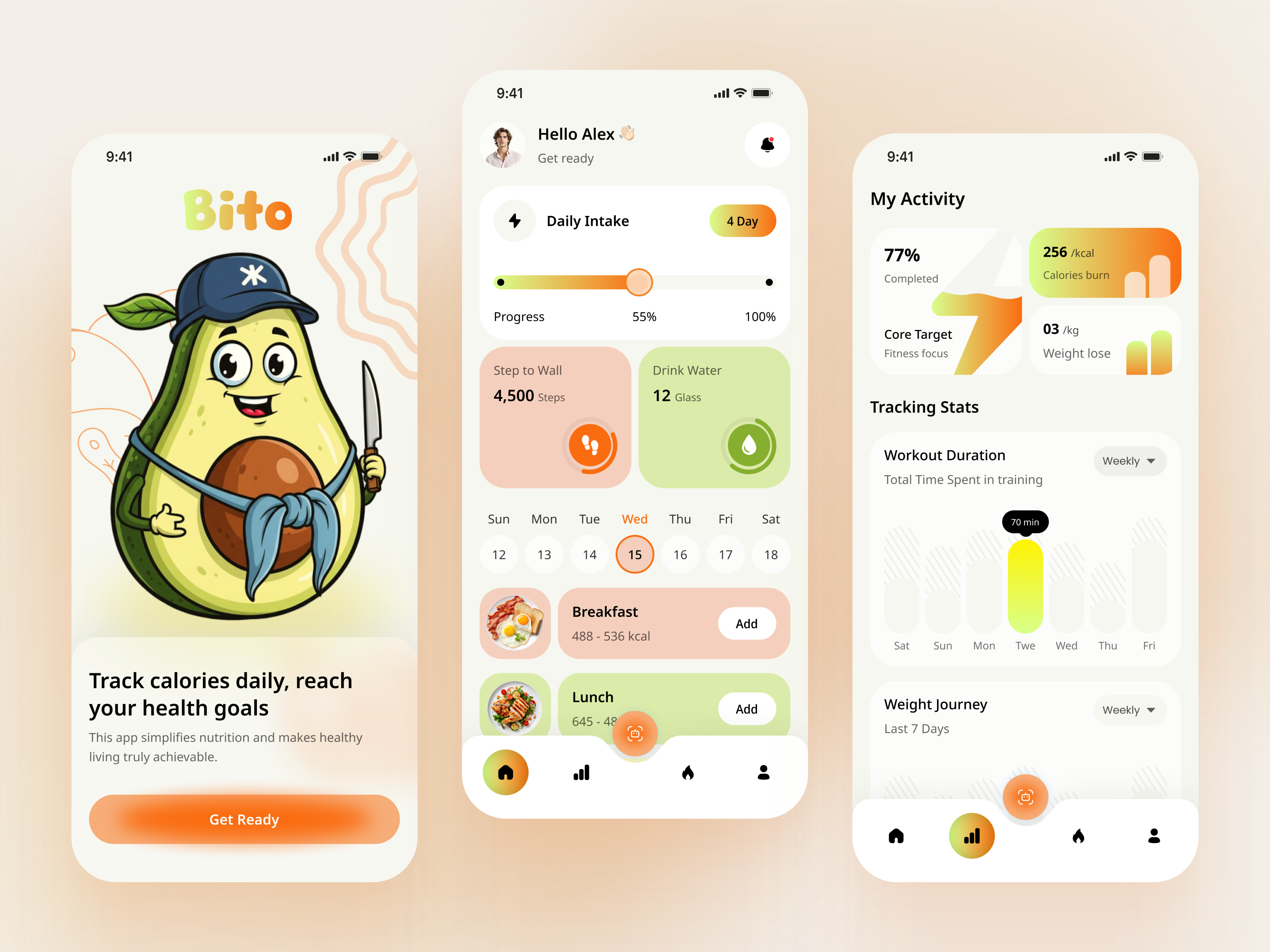 Example of Mobile App Design Per Screen
