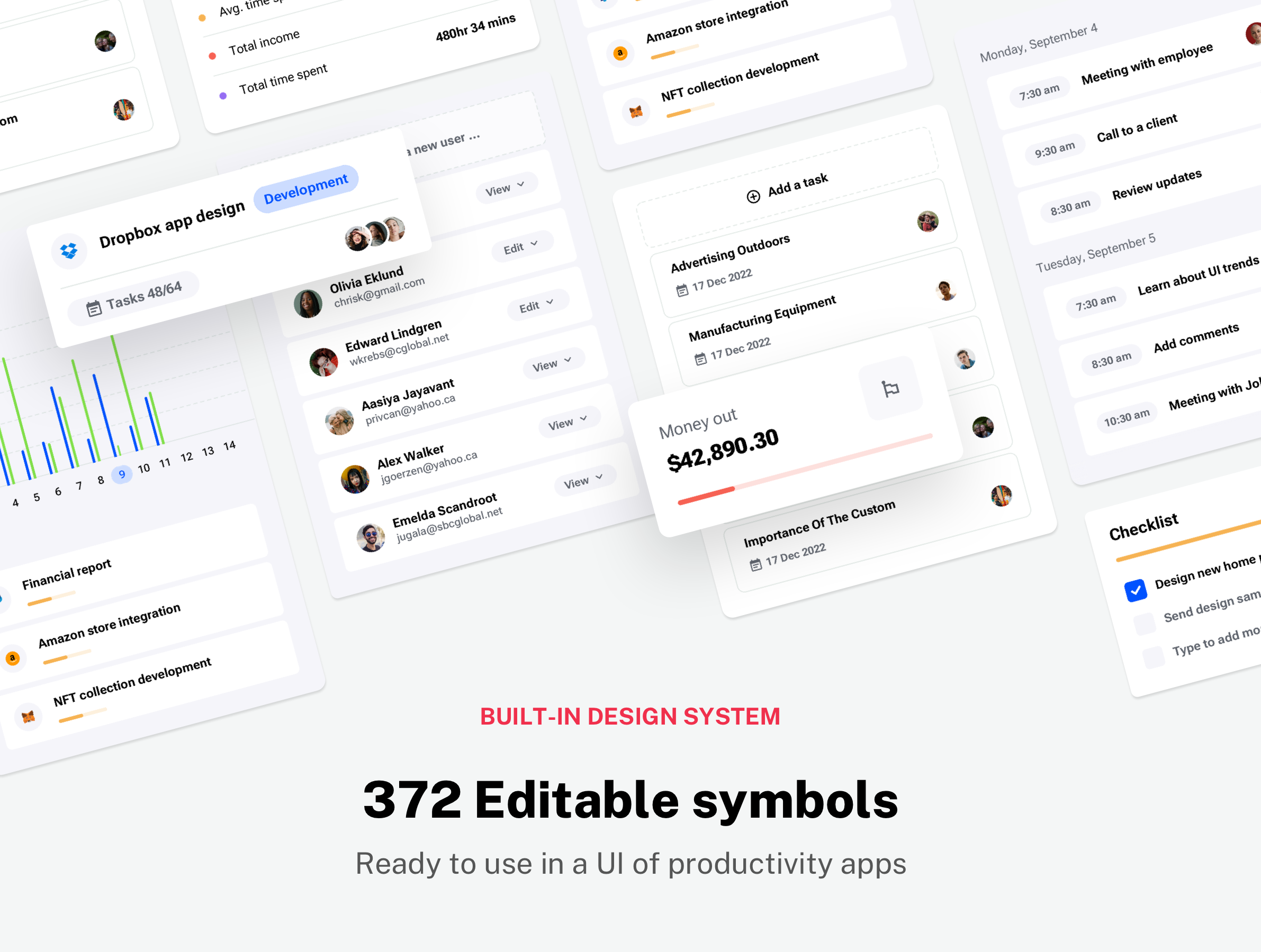 Example of UI Design Kit For Saas Dashboards