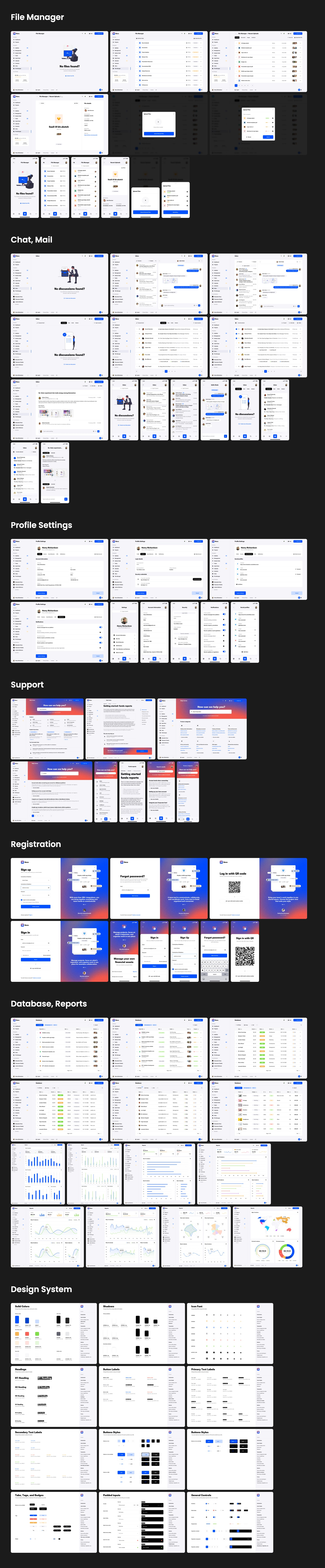 Example of UI Design Kit For Saas Dashboards