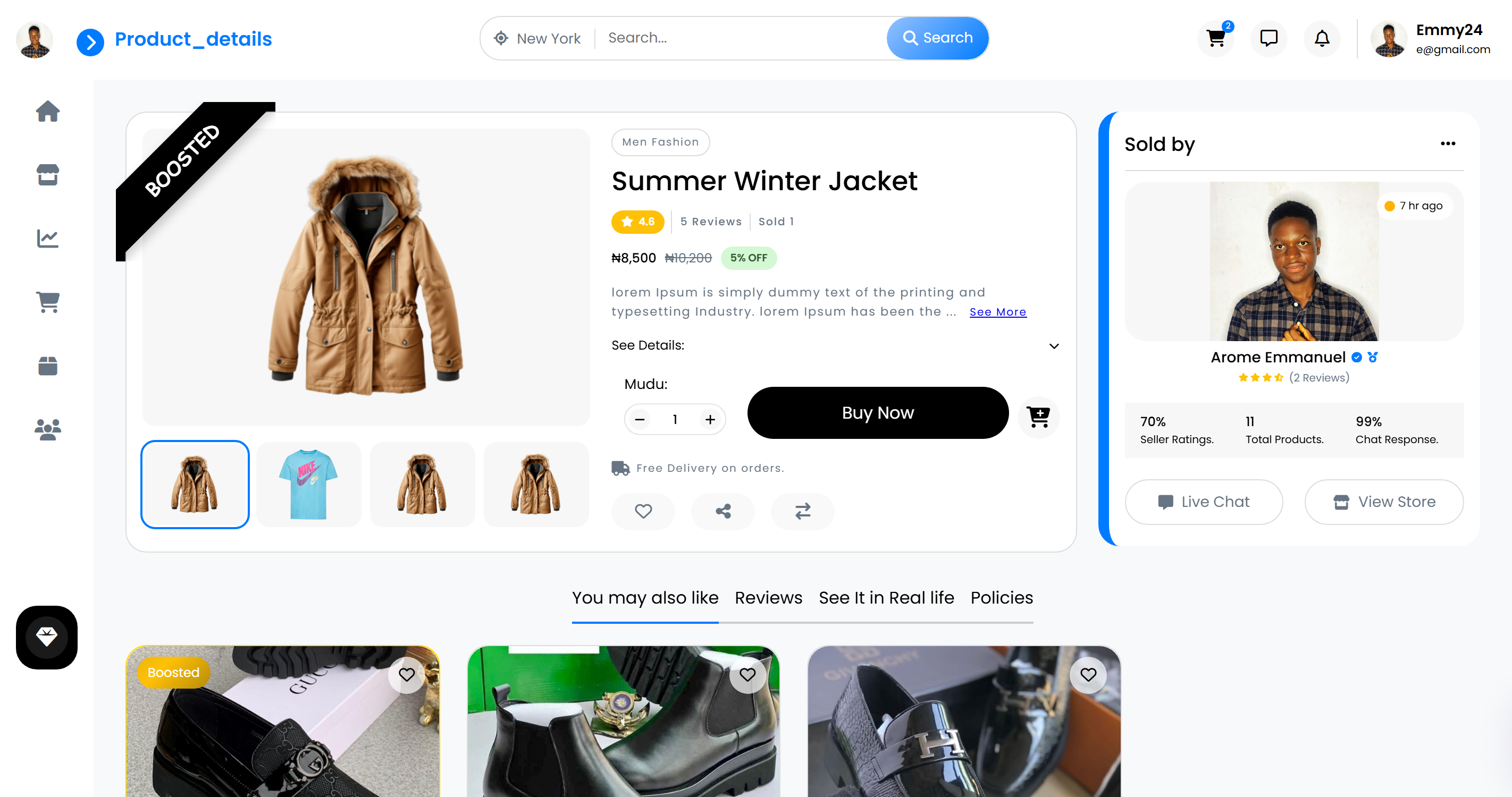 Example of E Commerce Website Design & Development