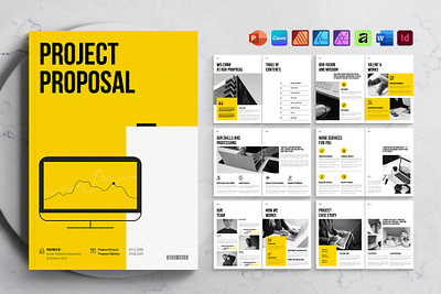 Project Proposal Template business document business proposal company proposal corporate proposal modern proposal professional proposal project proposal proposal brochure proposal design proposal template