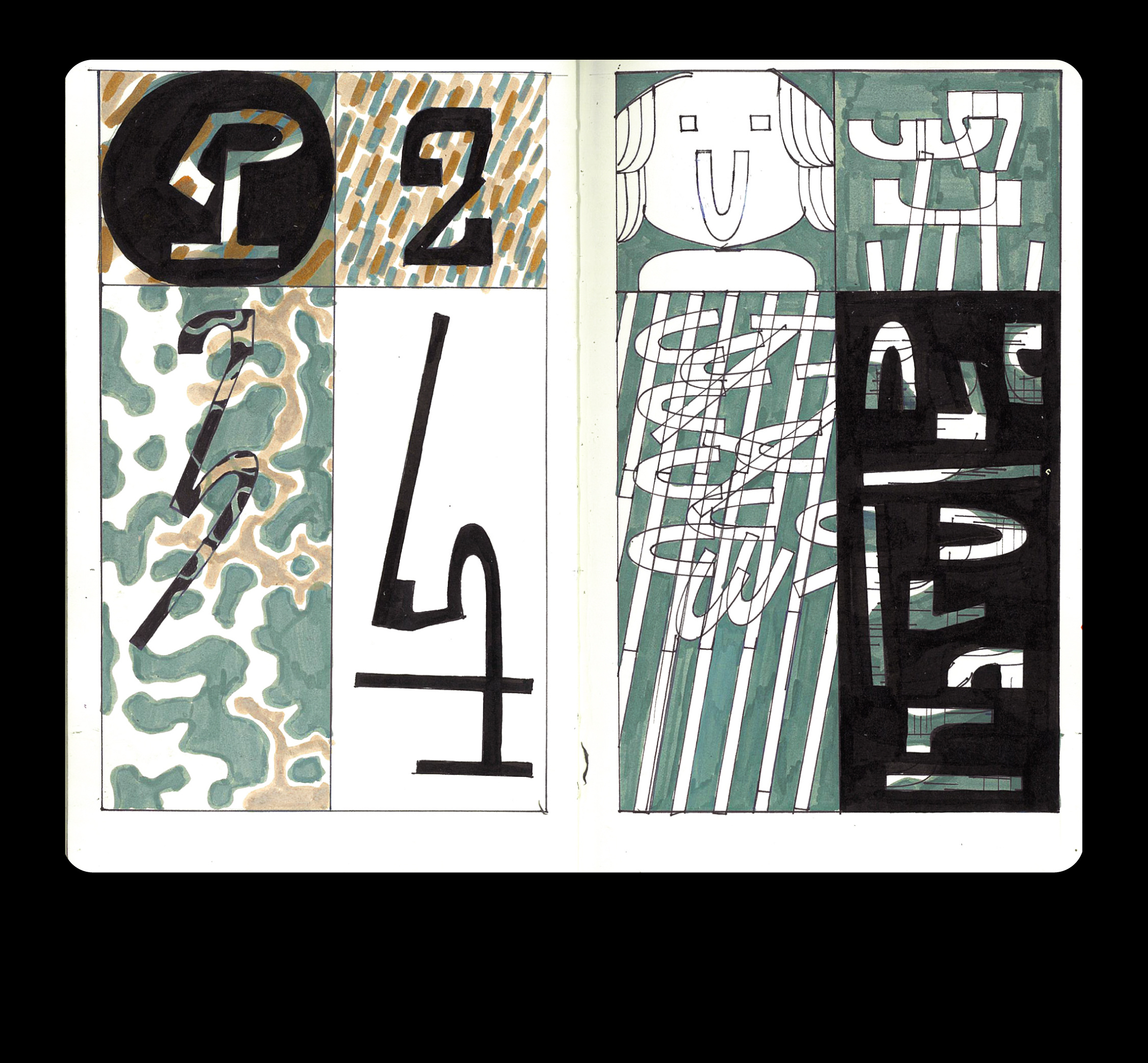 visual diary spreads craft design graphic design illustration sketchbook typography