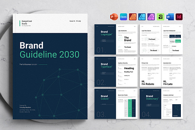Brand Guidelines Template brand book brand design brand guidelines brand identity brand manual branding guideline branding template corporate branding style guide visual identity