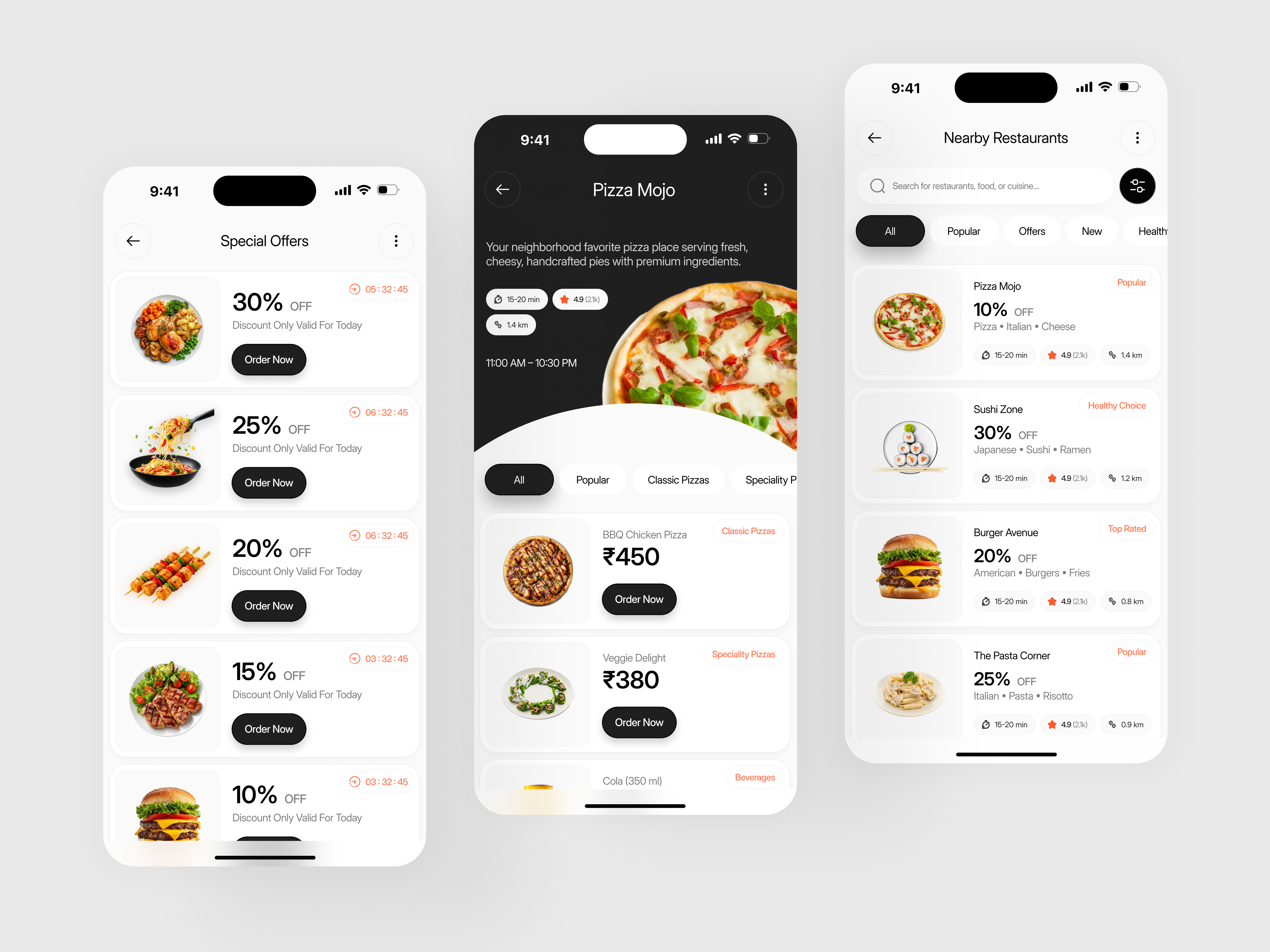 DashBite -Food Delivery App | Order flow app app design app interface case study app interface design app redesign e commerce app ui food ordering app food ordering app ux food ordering ui screens healthy food app interface mobile mobile app design mobile restaurant app design nearby restaurants app ui product design restaurant app ui special offers food app ui