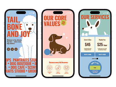 DogHub – the ultimate space where every wag matters :) animation app branding concept design graphic design ios mobile motion graphics ui ux