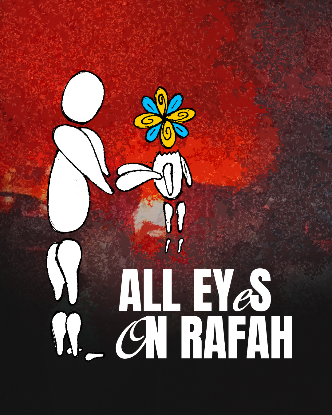 Poster Design - All Eyes On Rafah advertisement branding graphic design illustration