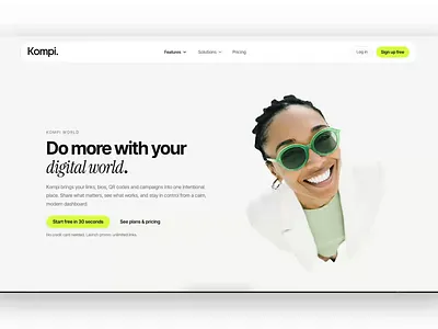 Kompi Homepage UI UX brand identity branding flow ui user experience ux web design web dev
