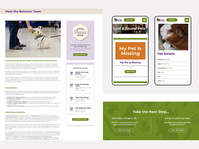 ARL (Animal Rescue League of Iowa) Web Design animal adoption animal rescue animal website cat dog horse pet adoption pet rescue pet website