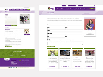 ARL (Animal Rescue League of Iowa) Web Design animal adoption animal rescue animal website cat dog horse pet adoption pet rescue pet website