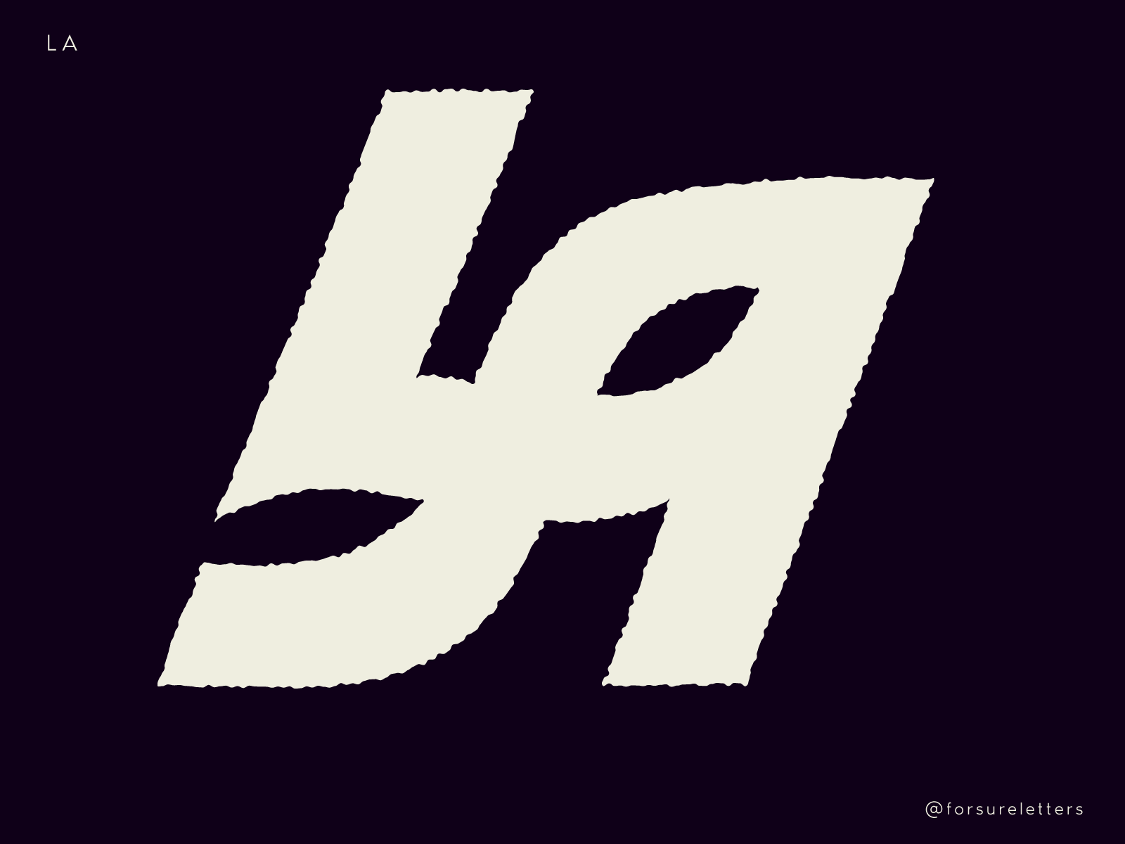 Example of LA: custom lettering