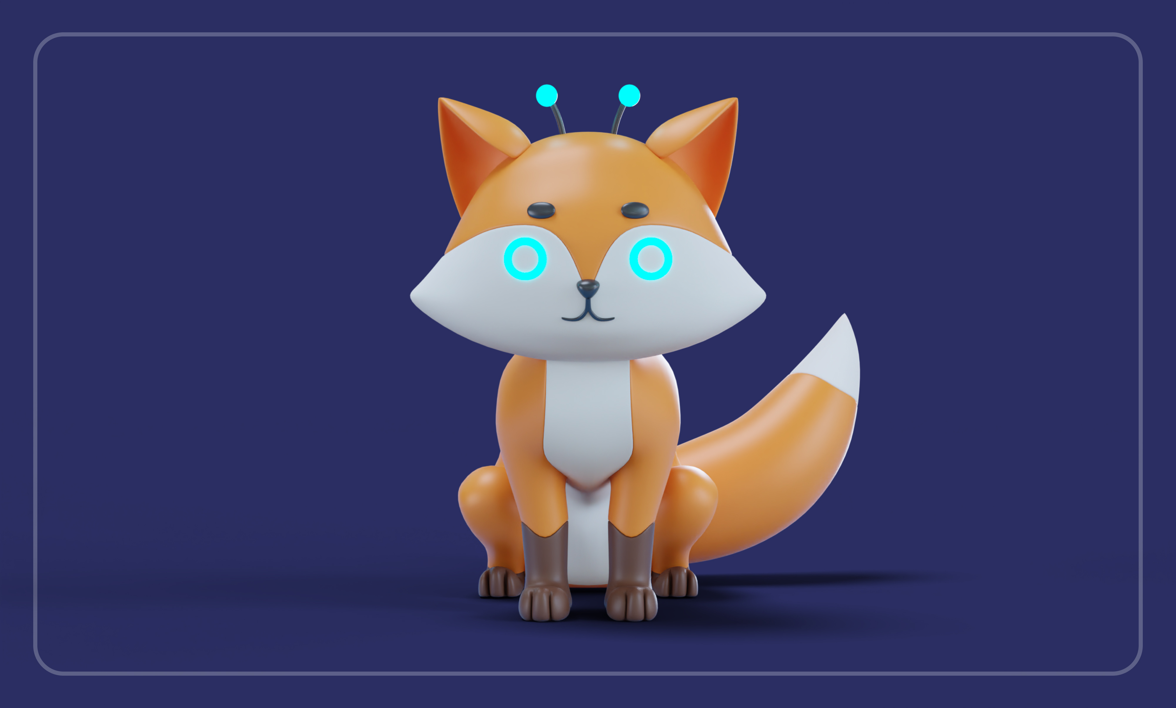 Example of Robo Fox - 3D mascot character
