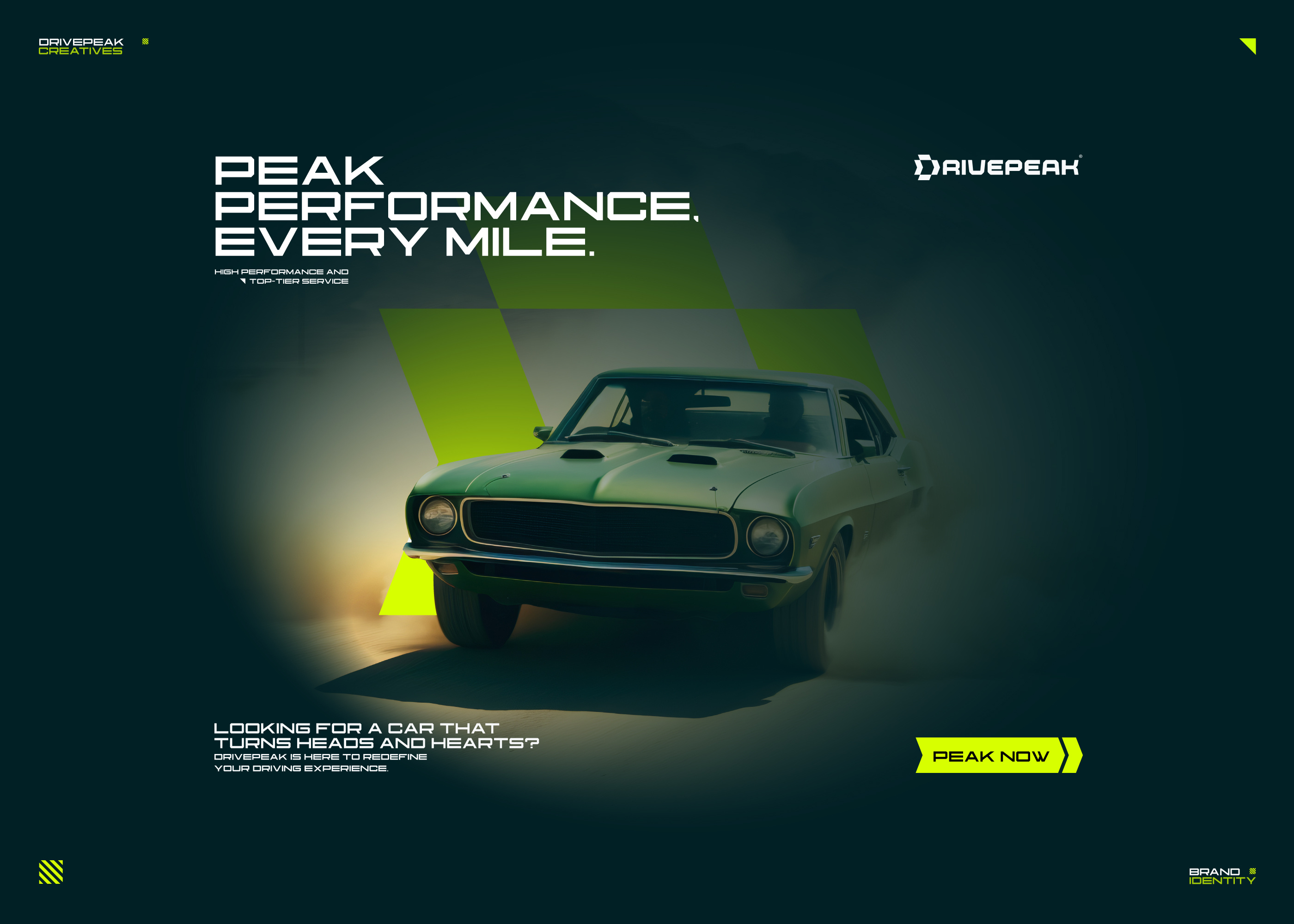 DrivePeak — High-Performance Automotive Brand Identity agency automotive branddesign branding brandingidentity brandstrategy carbranding creative agency designsystem identitydesign logodesign merchdesign motorsport