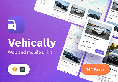 Vehically UI design kit for car auctions and auto dealership admin app auto auction car dealership car marketplace car rent car rental copart dashboard design system poctra product design saas ui ui design ui kit ux ux design vehicles web app