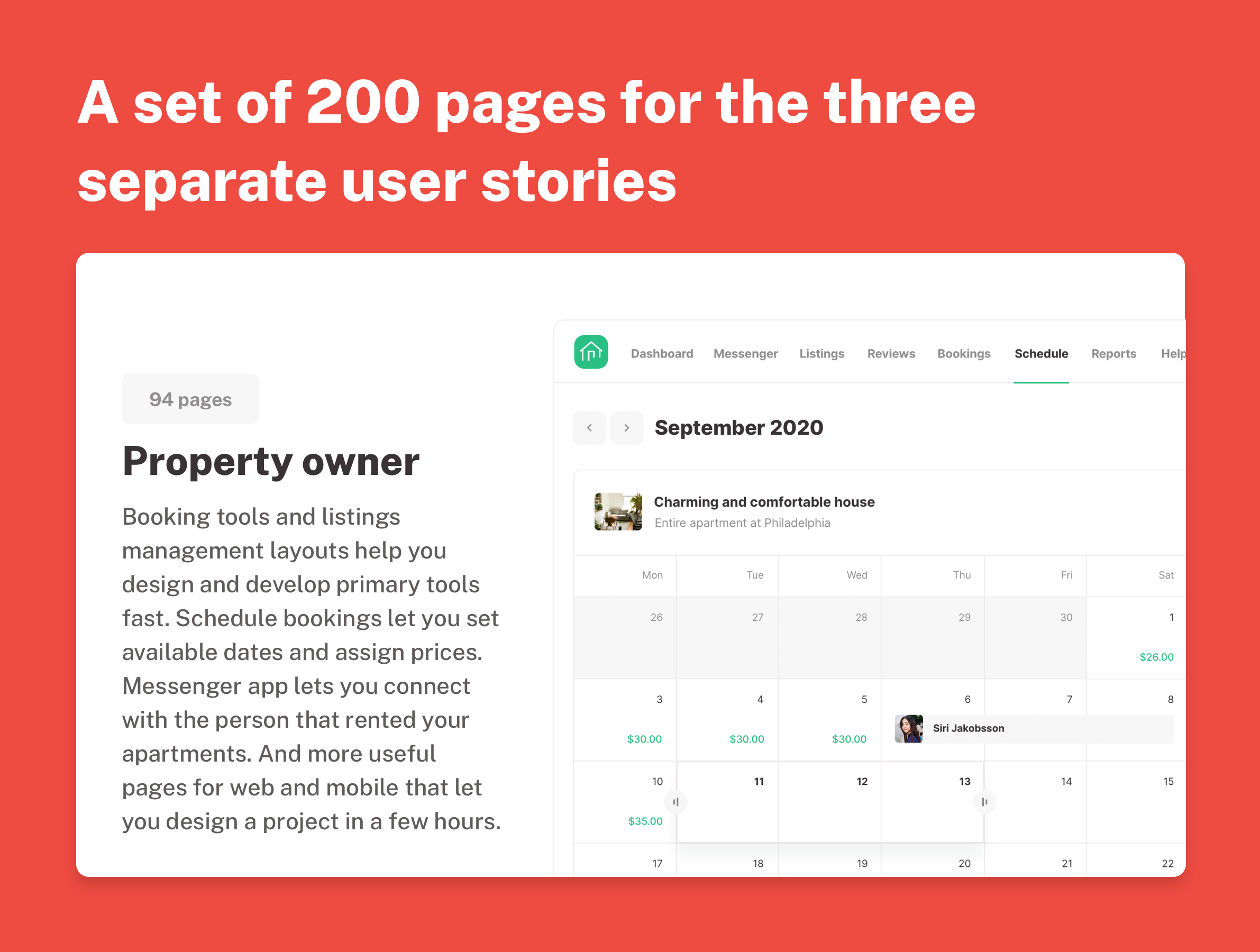 Example of UI Design Kit For Real Estate Bookings