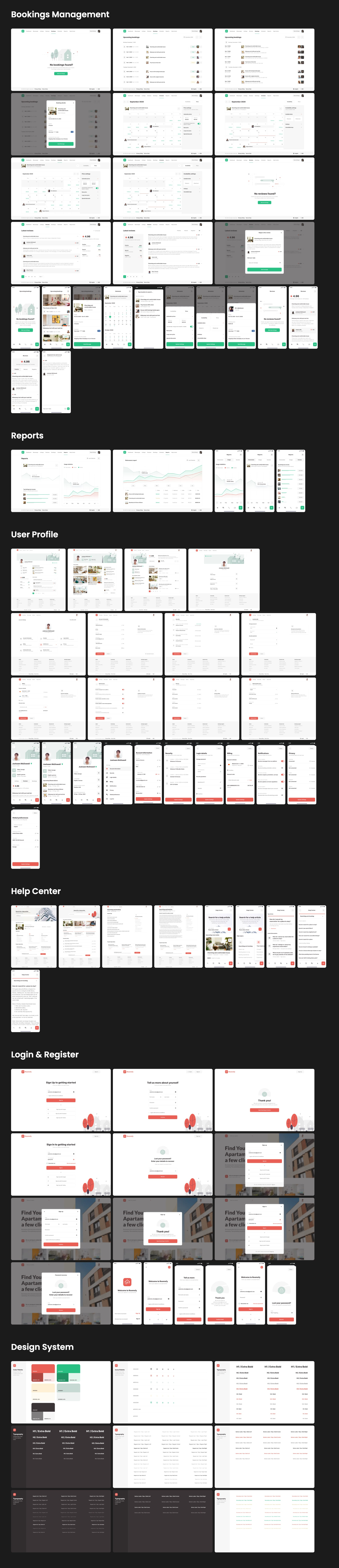 Example of UI Design Kit For Real Estate Bookings