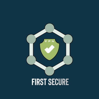 First secure VPN logo branding graphic design logo ui