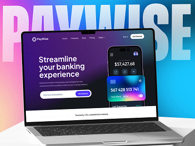 Fintech Landing Page app landing page finance finance landing page fintech payment saas uiux web