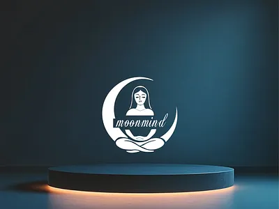 logo design Medition 🧘‍♀️🌙 Moon mind branding graphic design logo
