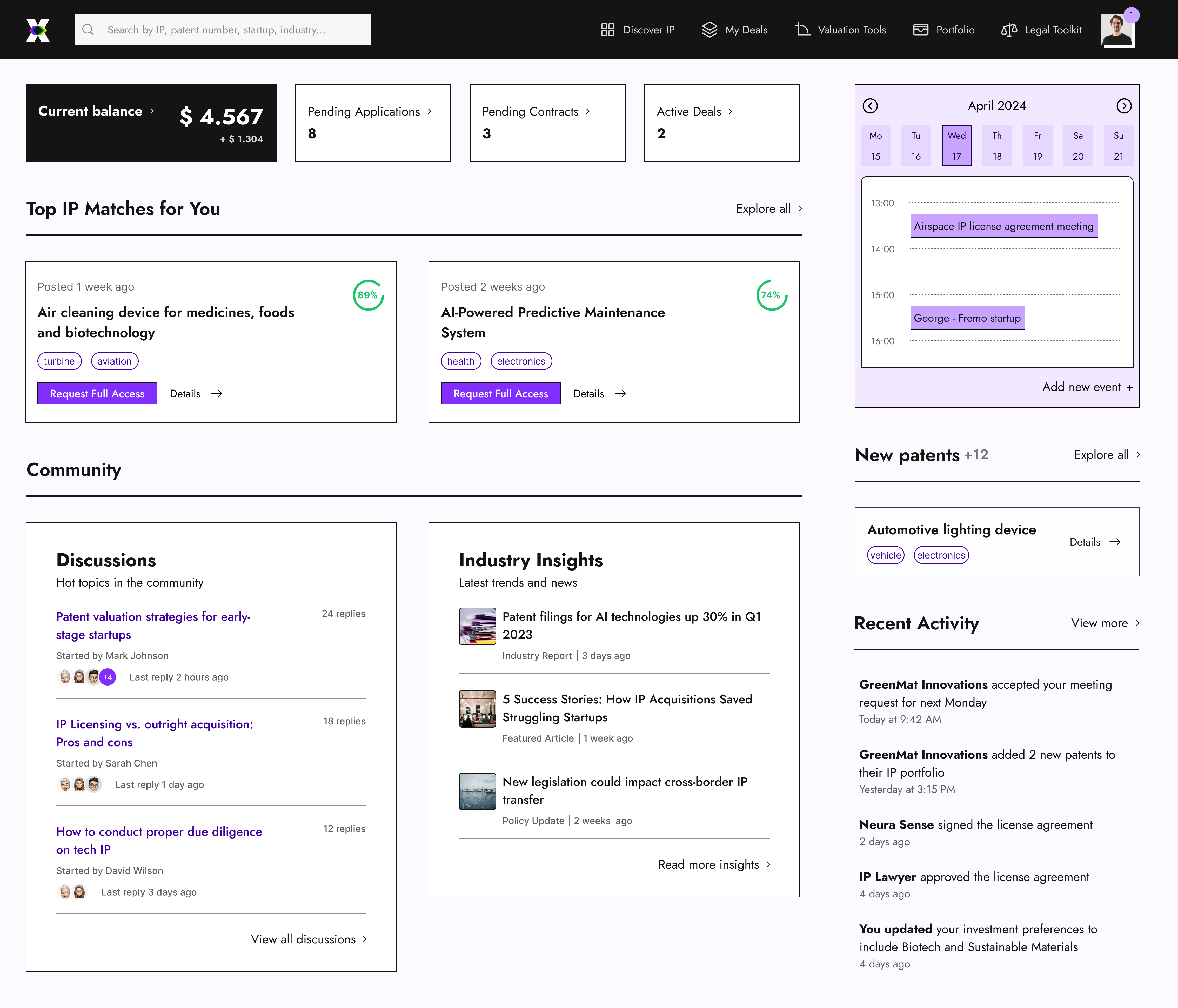 Phoenix - Startup Insolvency Platform dashboard invest tech investment ui design ux design