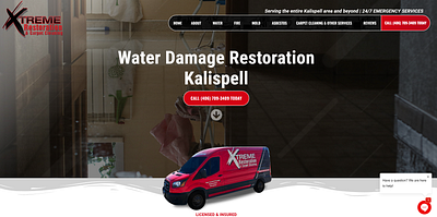 Water Damage Restoration Web Design branding logo web design wordpress