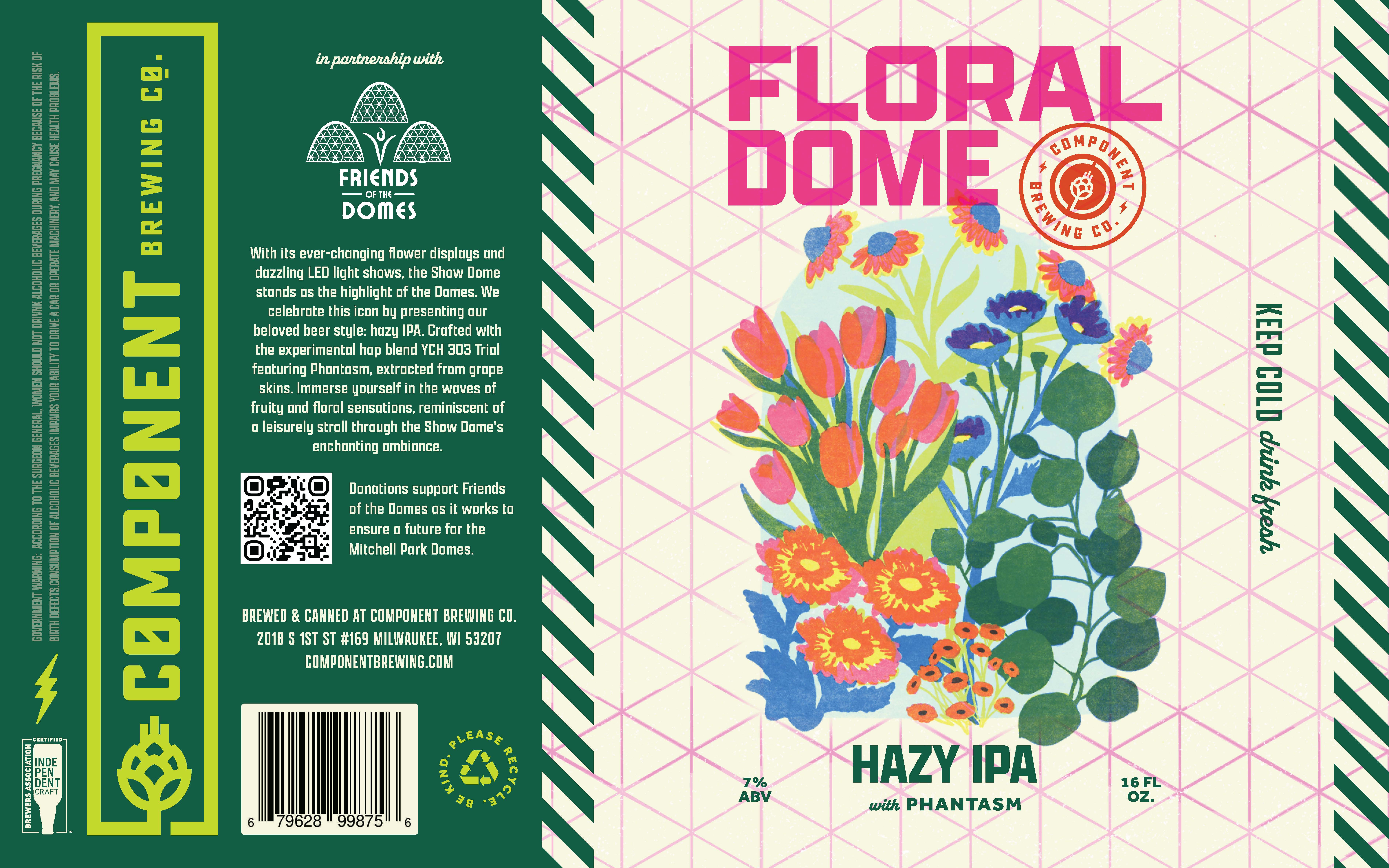 Milwaukee Domes Series beer brewery design illustration packaging tropical