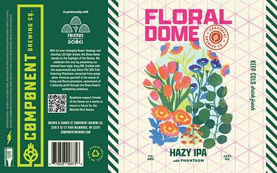 Milwaukee Domes Series beer brewery design illustration packaging tropical