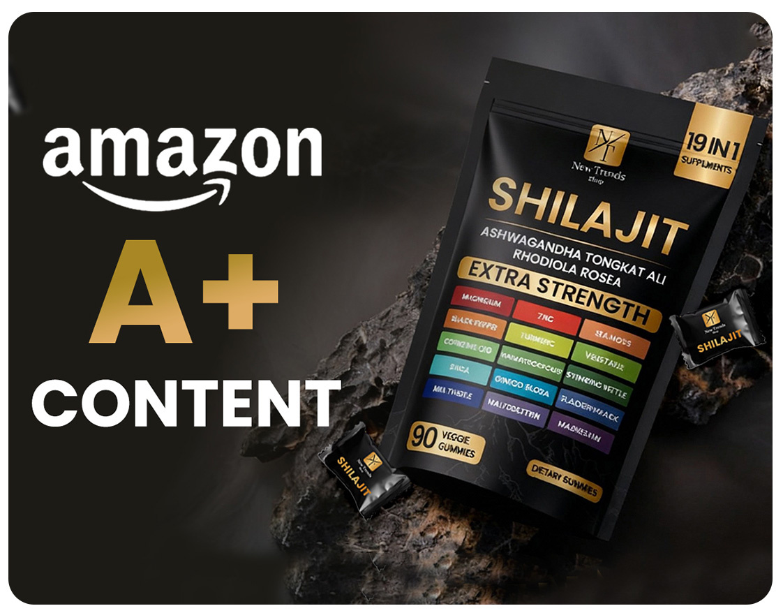 Premium Amazon Listing Graphics – Shilajit Product a plus content amazon a content amazon listing design creative design ecommerce design ecommerce graphics graphic design packaging design product branding product design ui design