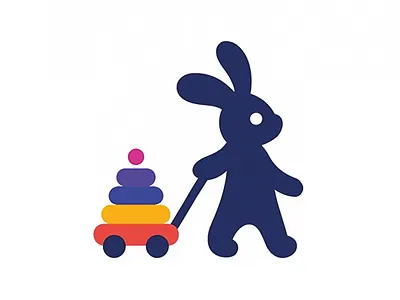 Bunny Toy Logo – For sale playful icon