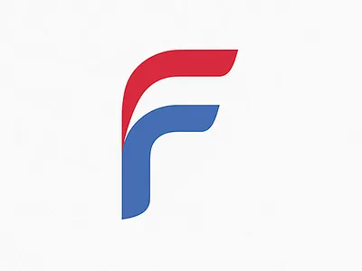 F Letter Red Blue Logo – For sale clean design