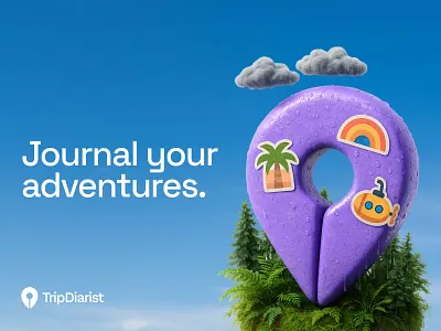 TripDiarist – Application Branding app app store application branding journal journey logo travel visual design