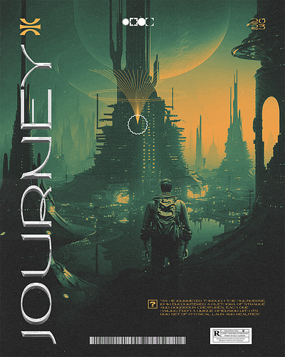 JOURNEY astronomy branding brutalism graphic design illustration multiverse poster ui