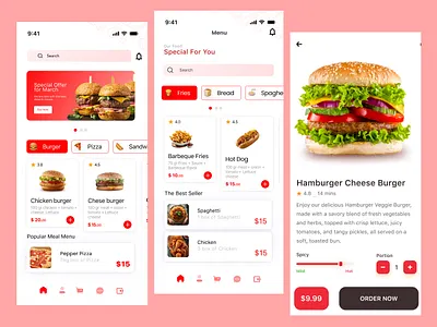 Detail Product - Food App graphic design ui