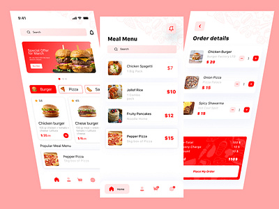 Order Details - Food App graphic design ui