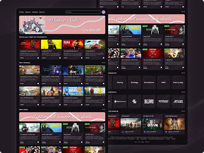 Game Store Website Concept design ecommerce figma game store website games minimal design procreate ui ui design website design