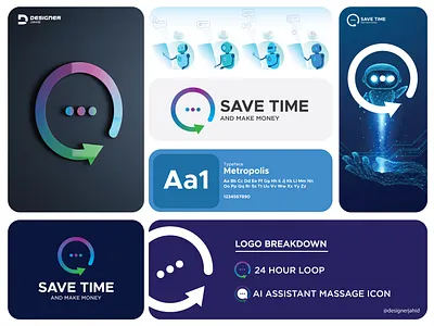 AI chatbot moder creative logo design 2025. abstract logo ai agent logo ai assistant logo ai chatbot logo ai logo bot logo branding combination mark logo creative logo designer jahid designerjahid graphic design logo loop logo modern logo new logo pictorial logo tech logo technology logo vector