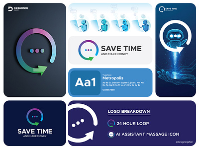 AI chatbot moder creative logo design 2025. abstract logo ai agent logo ai assistant logo ai chatbot logo ai logo bot logo branding combination mark logo creative logo designer jahid designerjahid graphic design logo loop logo modern logo new logo pictorial logo tech logo technology logo vector