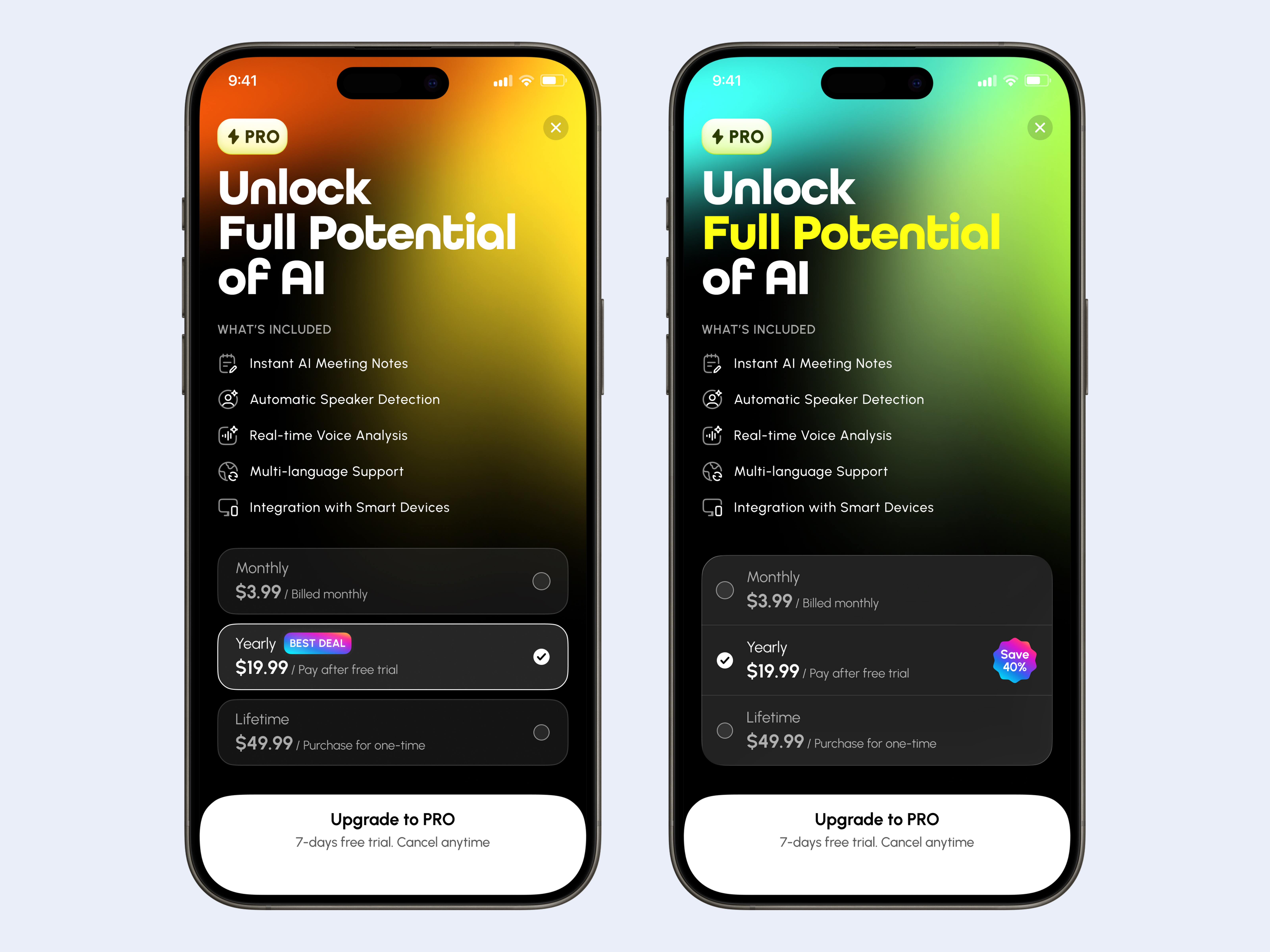 Paywall Design - Purchase Subscription add design ai app android app free trial ios app minimal mobile app monetization payment paywall premium pricing purchase saas subscription trial ui uidesign uiux ux