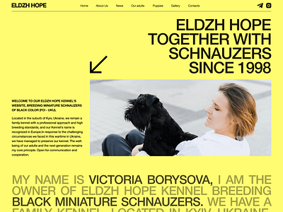 Eldzh Hope Web Design create site desginer design graphic design landing nikita mykhailov site ui ui ux ux web design web designer